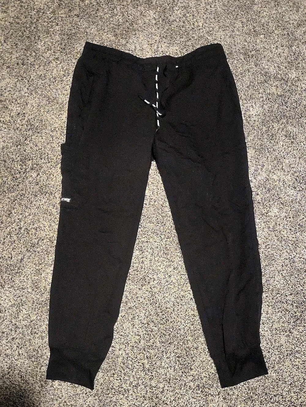 Grey's Anatomy Black Scrub Pants. Petite Medium